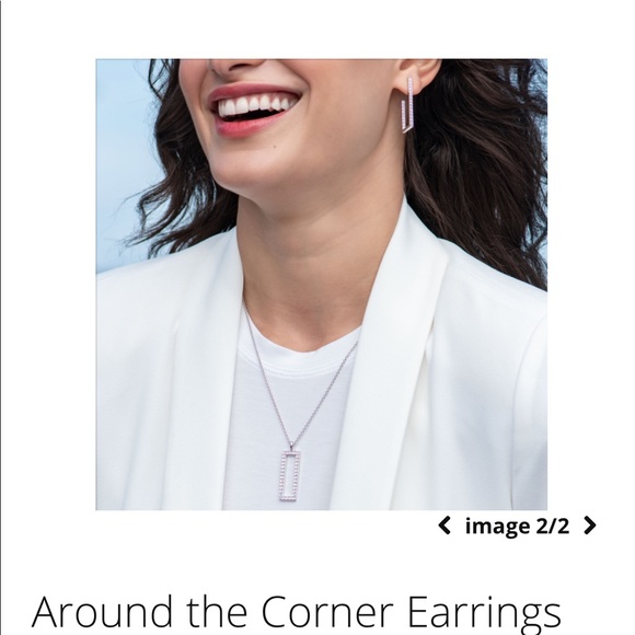 Touchstone Crystal “Around the Corner Earrings” - Picture 2 of 6